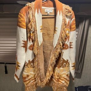Orange Aztec coat
